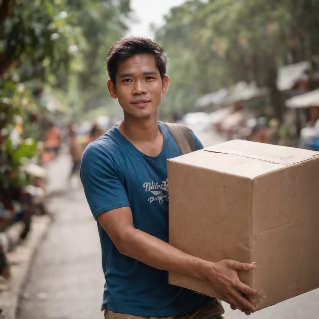 this is a Philippines guy who carries the carton