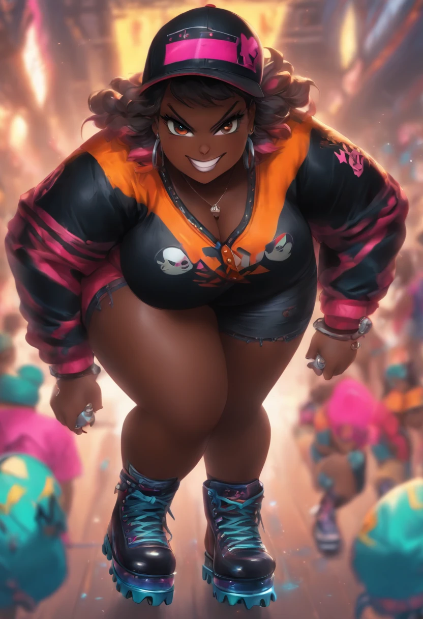 Garnet crawling on all fours, on her hands and knees, wearing a collar and leash, outdoors, public park, dog park, ((nudity)), dogs, slutty, massive breasts, m cup breasts, cute face, huge sagging breasts, bokeh, realism, smiling