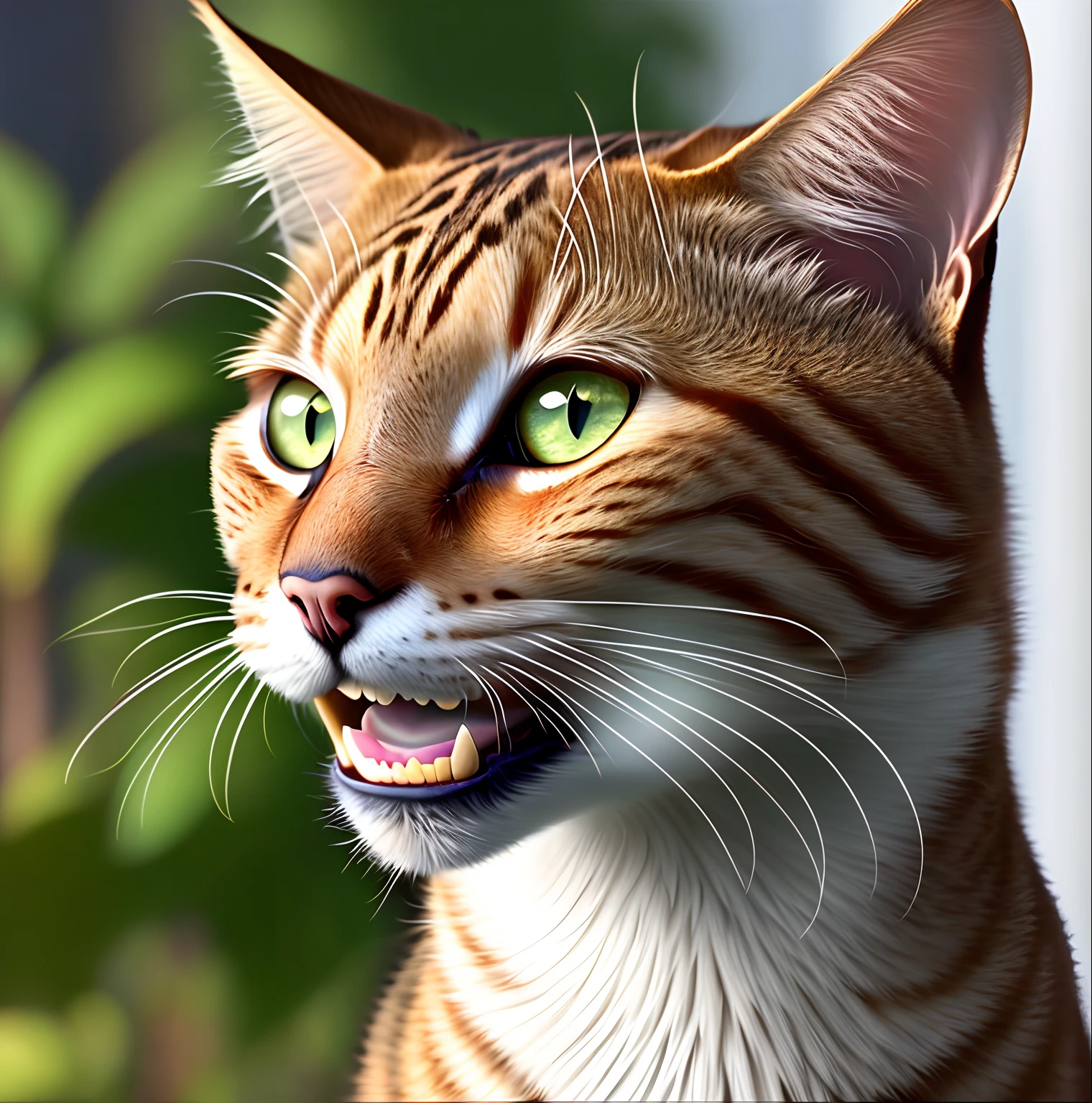 Gato, sorridente, Ultra realista, 4k, 4:3,