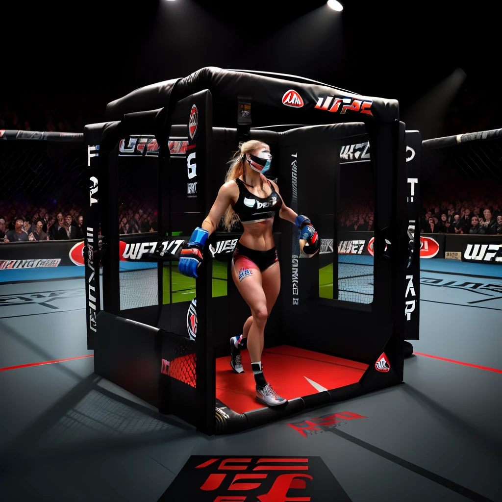 Logo ufc dans une cage sans personnage