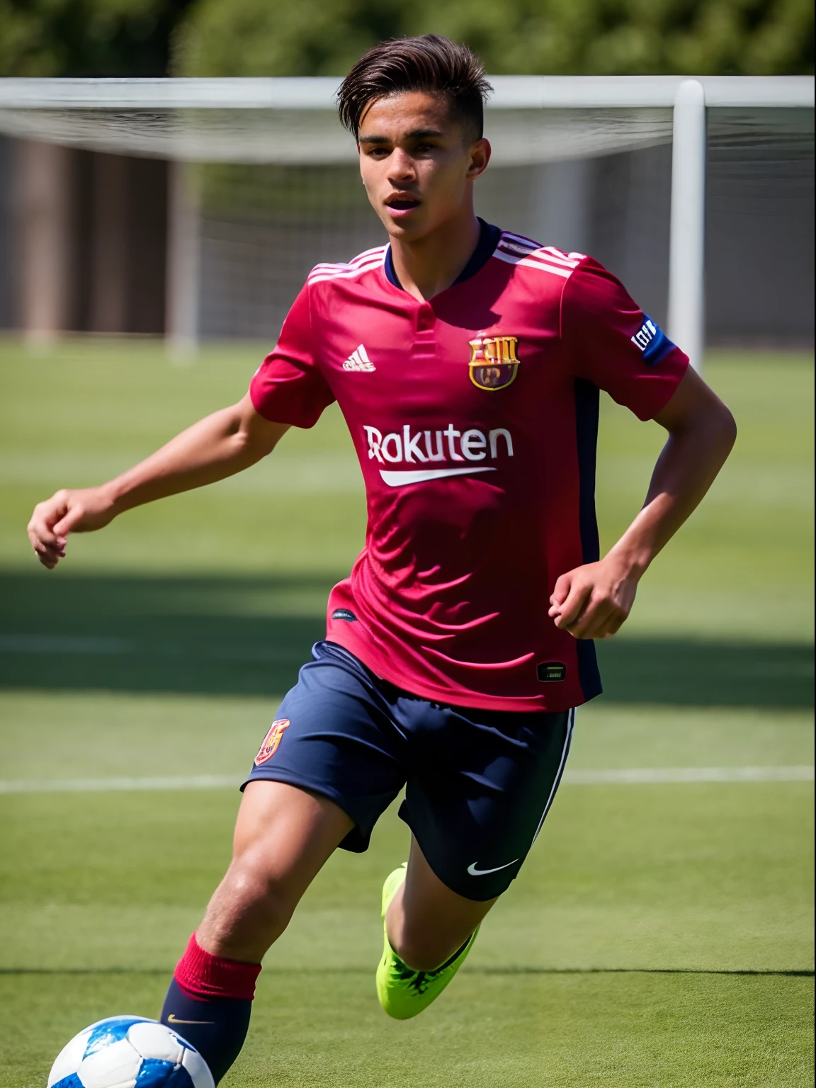 Homem Adolescente Soccer Player loiro in Barcelona