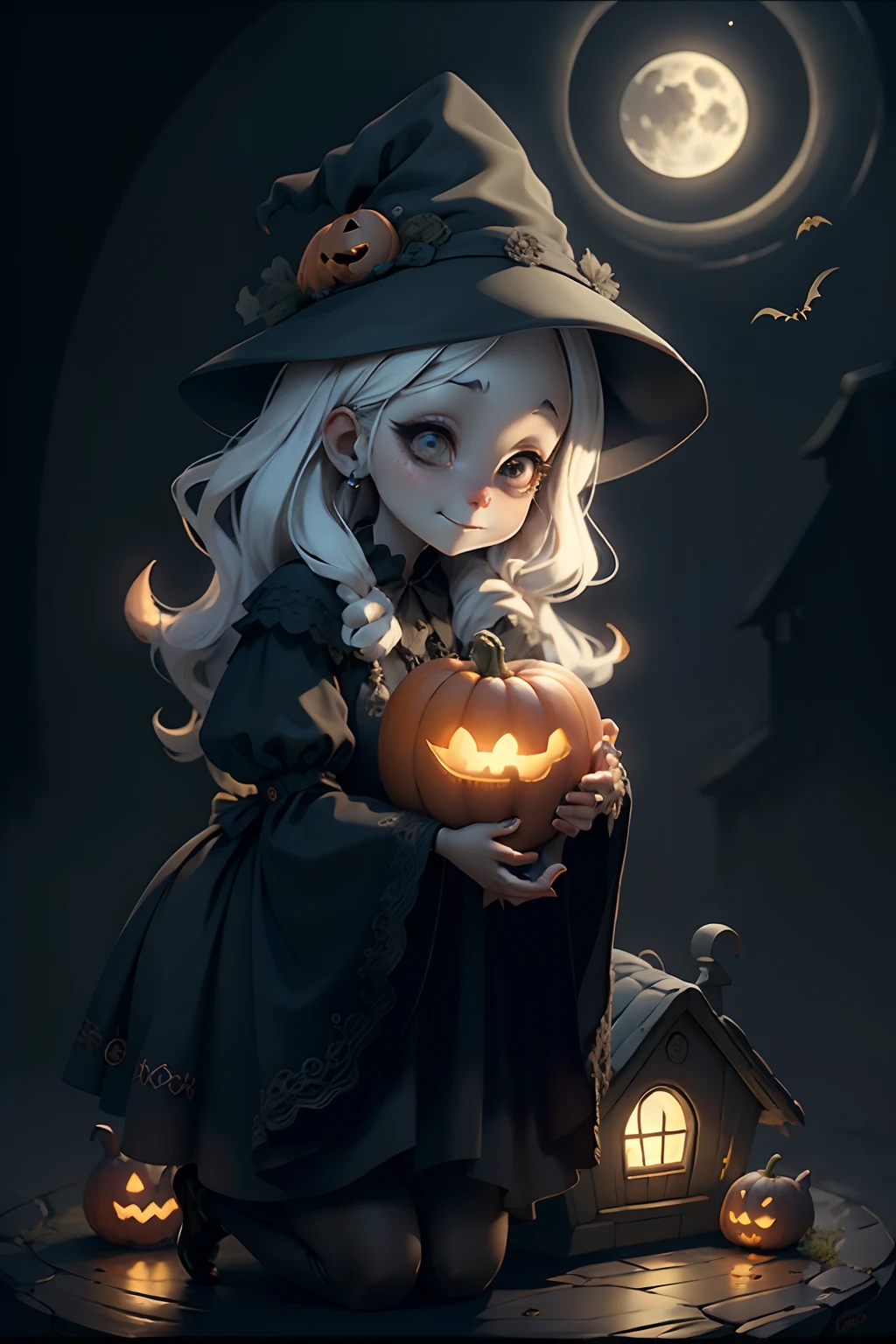 ((masterpiece,best quality)),absurdres,<lora:Cute_Ghost_Anime:0.8>,Cute_Ghost,no humans,solo,ghost,floating,halloween,pokemon (creature),cute,solo,smiling,looking at viewer,purple theme,graveyard in background,
