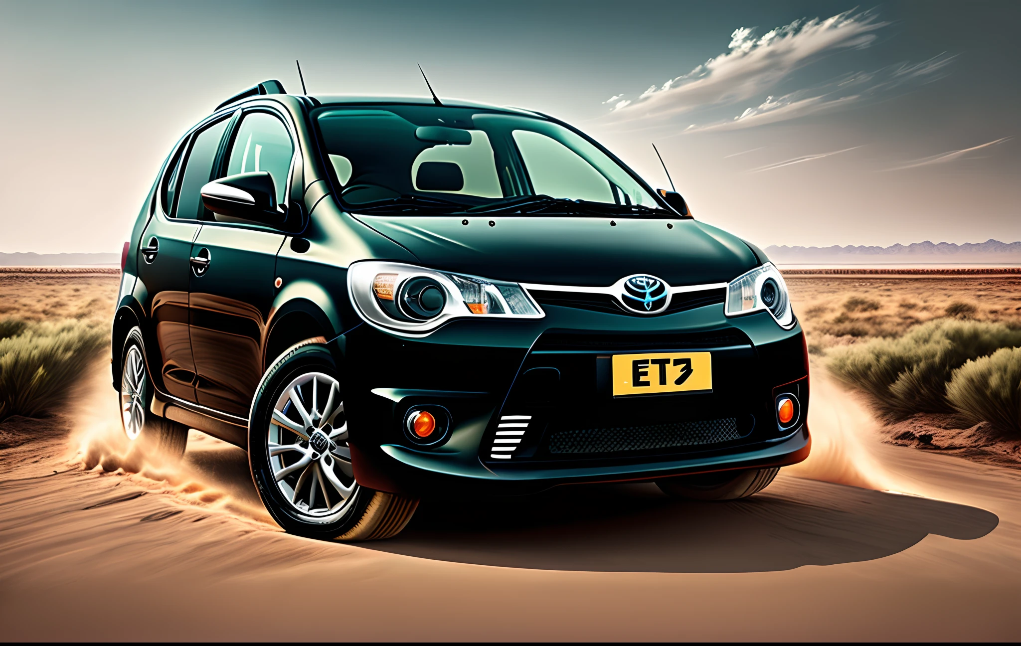 Toyota Etios sedan preto tunado