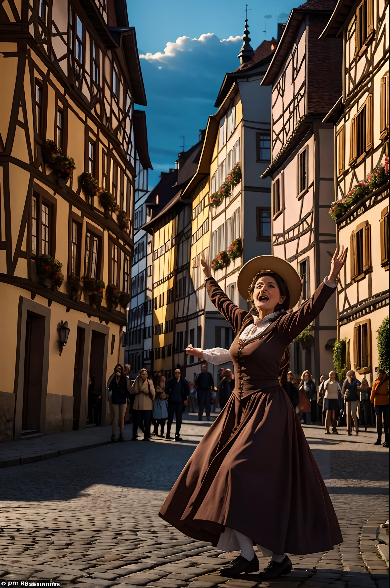 As the sun set over the cobblestone streets of Strasbourg, the townspeople gathered to witness a strange and mesmerizing sight. Frau Troffea, a woman known for her grace and poise, began to dance uncontrollably in the town square. The onlookers were both fascinated and horrified as more and more people joined in, unable to resist the infectious rhythm.