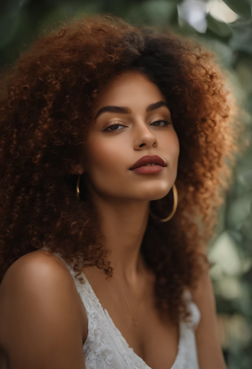 "Ultra-realistic image of a beautiful 22-year-old Afro-Latin girl,Caramel peel, corps parfait, Prendre un selfie dans son bureau avec son sony A7RV, maigre, taille ultra-fine, cheveux rouge, Curly and curly hair karibean , piercing green eyes.hyper-realistic，anatomie correcte，Facial features are carefully represented，Boucles gratuites, curly red hair, (cour, curly red hair), Long curly wild red hair, cheveux multiversaux, cour, curly red hair, curly red hair, Boucles, wavy hair spread out, Boucles baroques, Boucles, Curly,Texture des cheveux, Curly bang