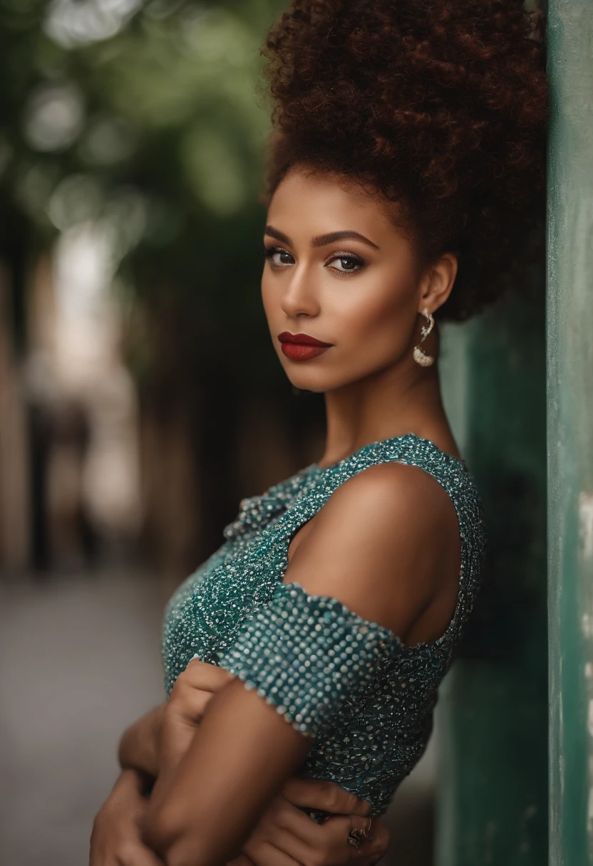 "Ultra-realistic image of a beautiful 22-year-old Afro-Latin girl,Caramel peel, corps parfait, Prendre un selfie dans son bureau avec son sony A7RV, maigre, taille ultra-fine, cheveux rouge, Curly and curly hair karibean , piercing green eyes.hyper-realistic,anatomie correcte,Facial features are carefully represented,Boucles gratuites, curly red hair, (cour, curly red hair), Long curly wild red hair, cheveux multiversaux, cour, curly red hair, curly red hair, Boucles, wavy hair spread out, Boucles baroques, Boucles, Curly,Texture des cheveux, Curly bang