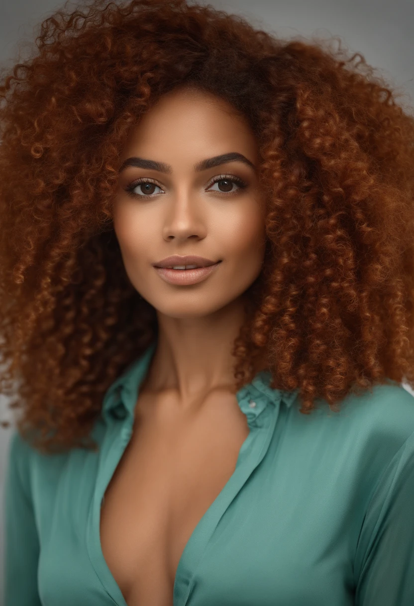 "Ultra-realistic image of a beautiful 22-year-old Afro-Latin girl,Caramel peel, corps parfait, Prendre un selfie dans son bureau avec son sony A7RV, maigre, taille ultra-fine, cheveux rouge, Curly and curly hair karibean , piercing green eyes.hyper-realistic,anatomie correcte,Facial features are carefully represented,Boucles gratuites, curly red hair, (cour, curly red hair), Long curly wild red hair, cheveux multiversaux, cour, curly red hair, curly red hair, Boucles, wavy hair spread out, Boucles baroques, Boucles, Curly,Texture des cheveux, Curly bang