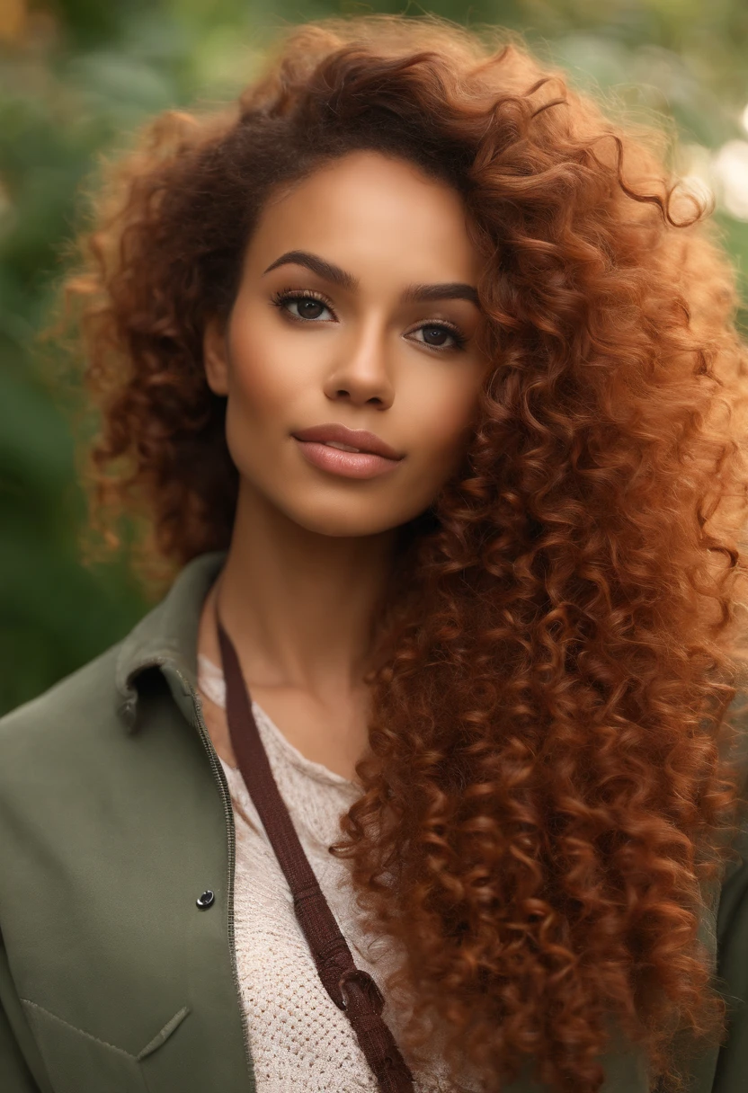 "Ultra-realistic image of a beautiful 22-year-old Afro-Latin girl,Caramel peel, corps parfait, Prendre un selfie dans son bureau avec son sony A7RV, maigre, taille ultra-fine, cheveux rouge, Curly and curly hair karibean , piercing green eyes.hyper-realistic,anatomie correcte,Facial features are carefully represented,Boucles gratuites, curly red hair, (cour, curly red hair), Long curly wild red hair, cheveux multiversaux, cour, curly red hair, curly red hair, Boucles, wavy hair spread out, Boucles baroques, Boucles, Curly,Texture des cheveux, Curly bang