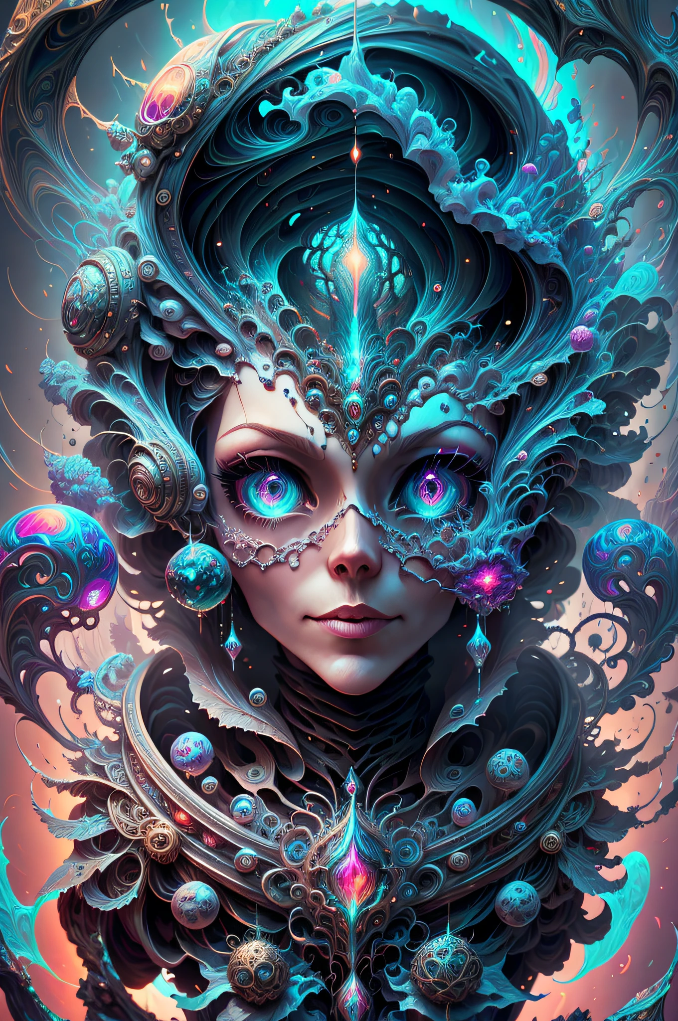 In an ethereally fading mirage, a whimsical retrograde space oddity mesmerizes the imagination: a swirling vortex of vivid colors and distorted shapes, reminiscent of a psychedelic dream. This enchanting image, presented as a digital artwork, captures the essence of a phantasmal retrograde anomaly in the cosmos. The swirling hues seamlessly blend vibrant neon shades with soft pastels, while the distorted shapes create an illusionary sense of movement. The impeccable detailing of the image, with intricate patterns and mesmerizing textures, lends a captivating and high-quality touch to the artwork.