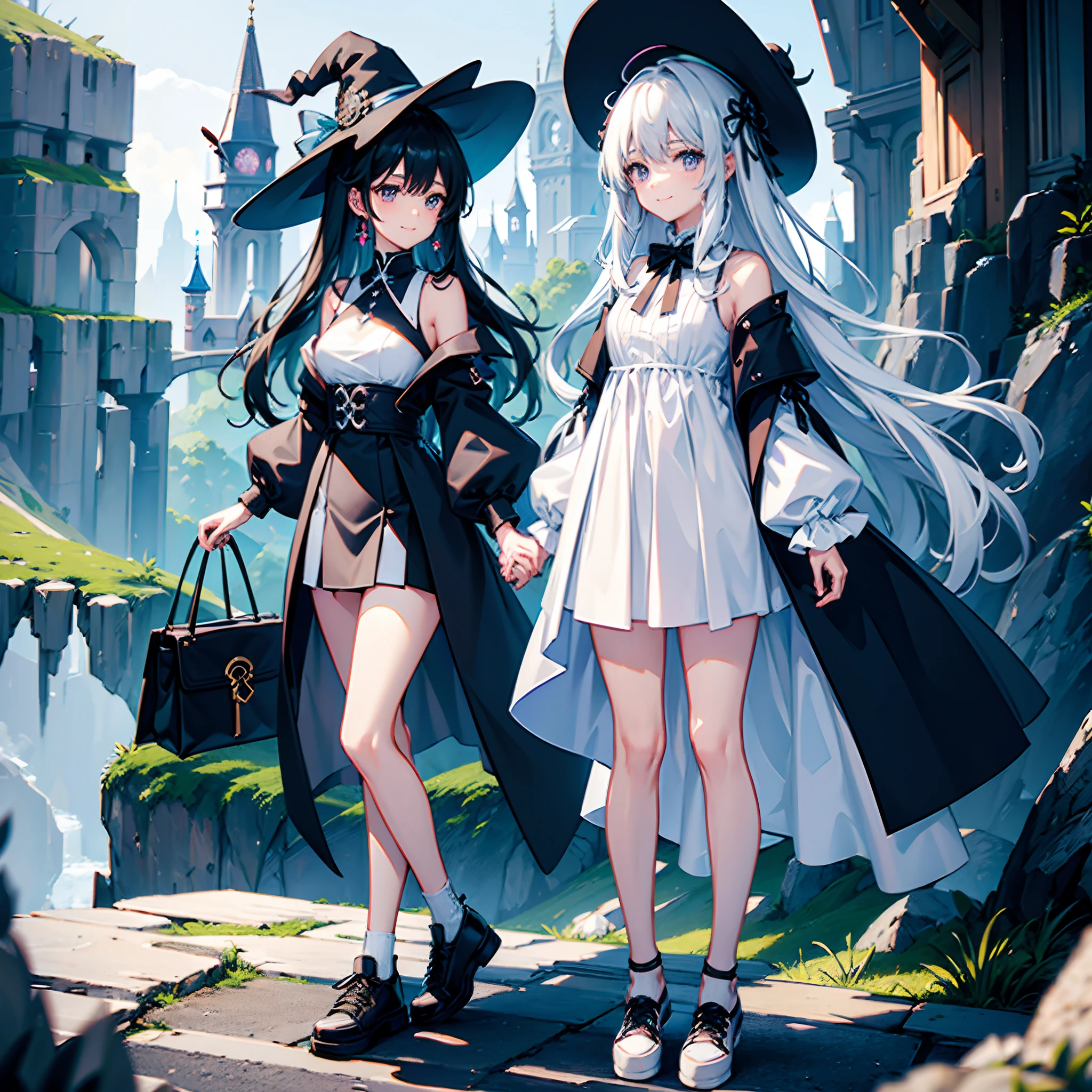 (((wizard girl, gothic style girl, wet girl))),(Two-toned hair with pink and light blue tips),(hair, realistic:1),She has long eyelashes that add to her captivating appearance, green eyes, medium and pointy breasts,(soft breasts),arms behind back, spread legs,(((girl dressed as a magician,micro skirt,cute gothic fashion))),(((white side-tie panties))),midriff peek,(garter belt,Stockings),sweat, steam,dark forest,{{{best quality, very aesthetic, ultra-detailed, extremely detailed}}}, perfect anatomy}}}, {{{{{{{{{{game cg}}}}}}}}}}, interspecies, beautiful detailed, vector trace, 8k, insanely detailed and intricate, best quality, amazing quality, very aesthetic, absurdres,(on tentacle pit),(((tentacles))),Gothic Choker with chains,thighlet,(Wizard's hat)