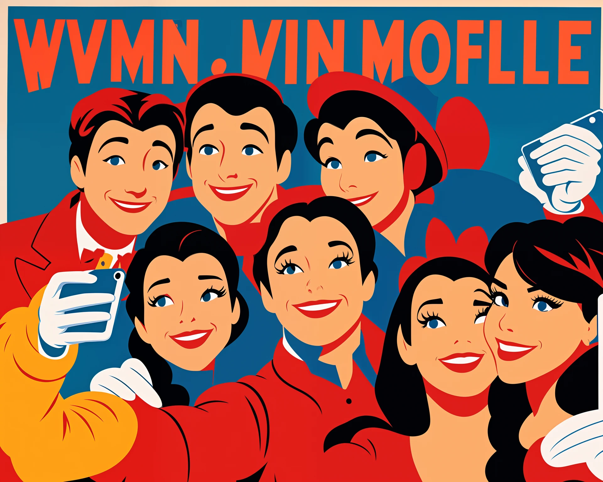 Disney poster The man and women taking a selfie