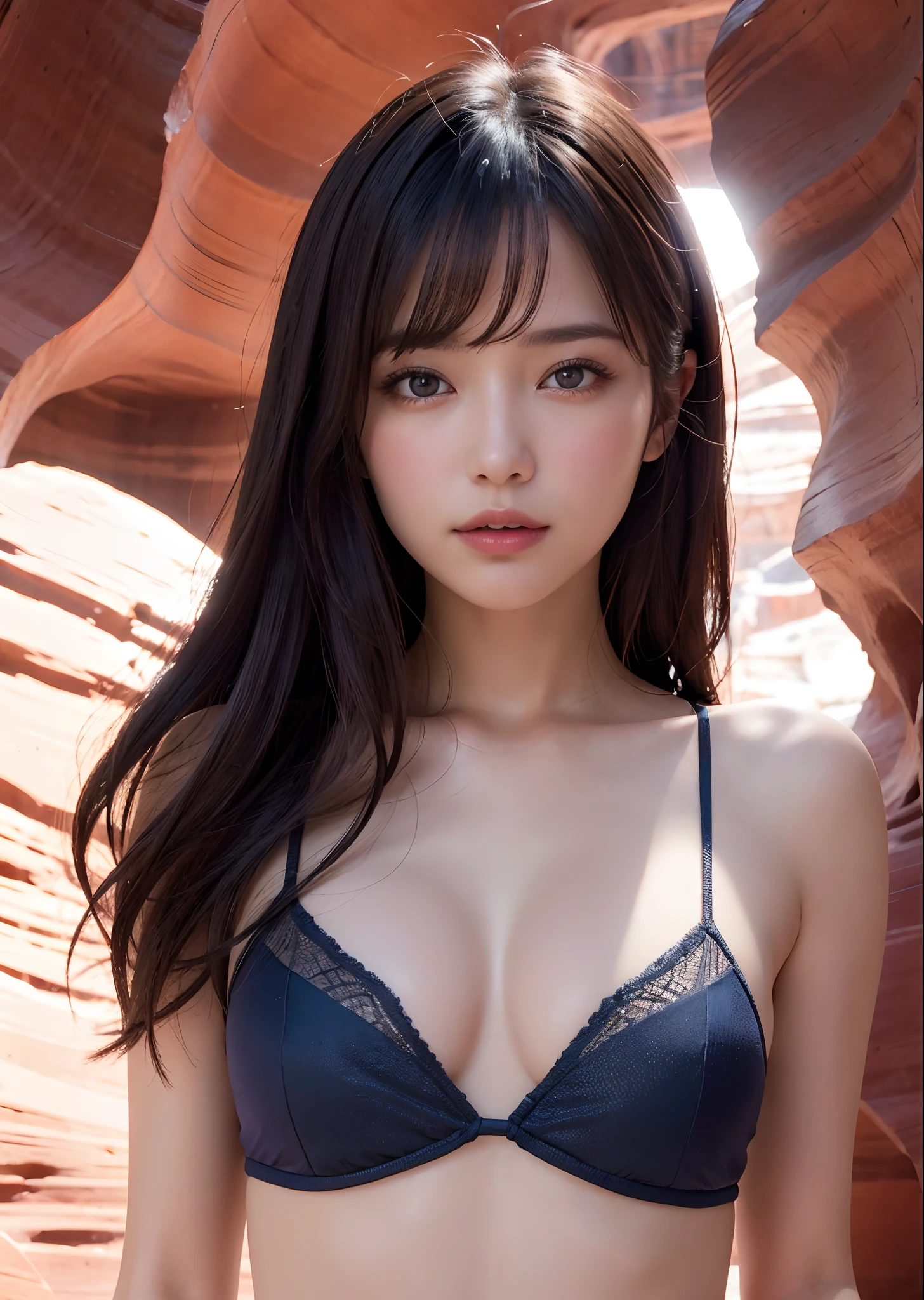 NSFW,(cammel toe),(Best Quality:1.2), female dog,(Female genitals:1.1),in 8K, Raw photo, (Dark blue eyes :1.1), full body Esbian,Beautiful sexual woman, Aura with a sense of transparency,face lights, profetional lighting, Cinematic lighting, At Antelope Canyon