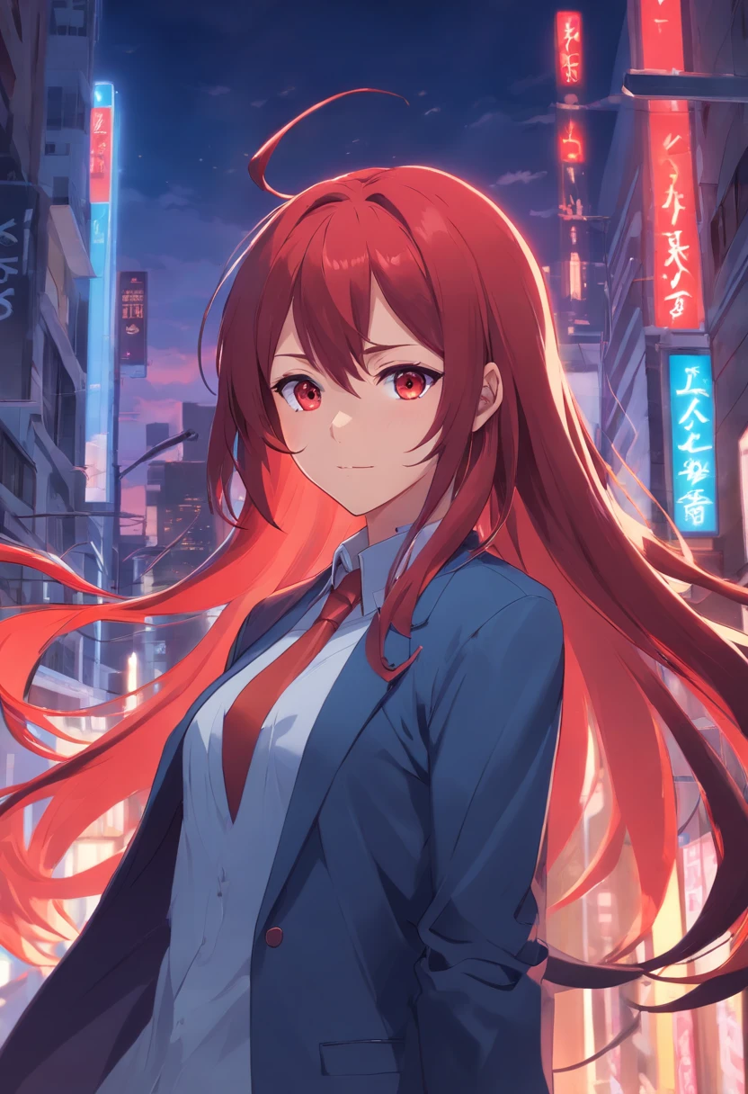 Headmaster Lillith Demon red long hair busty slim waiste