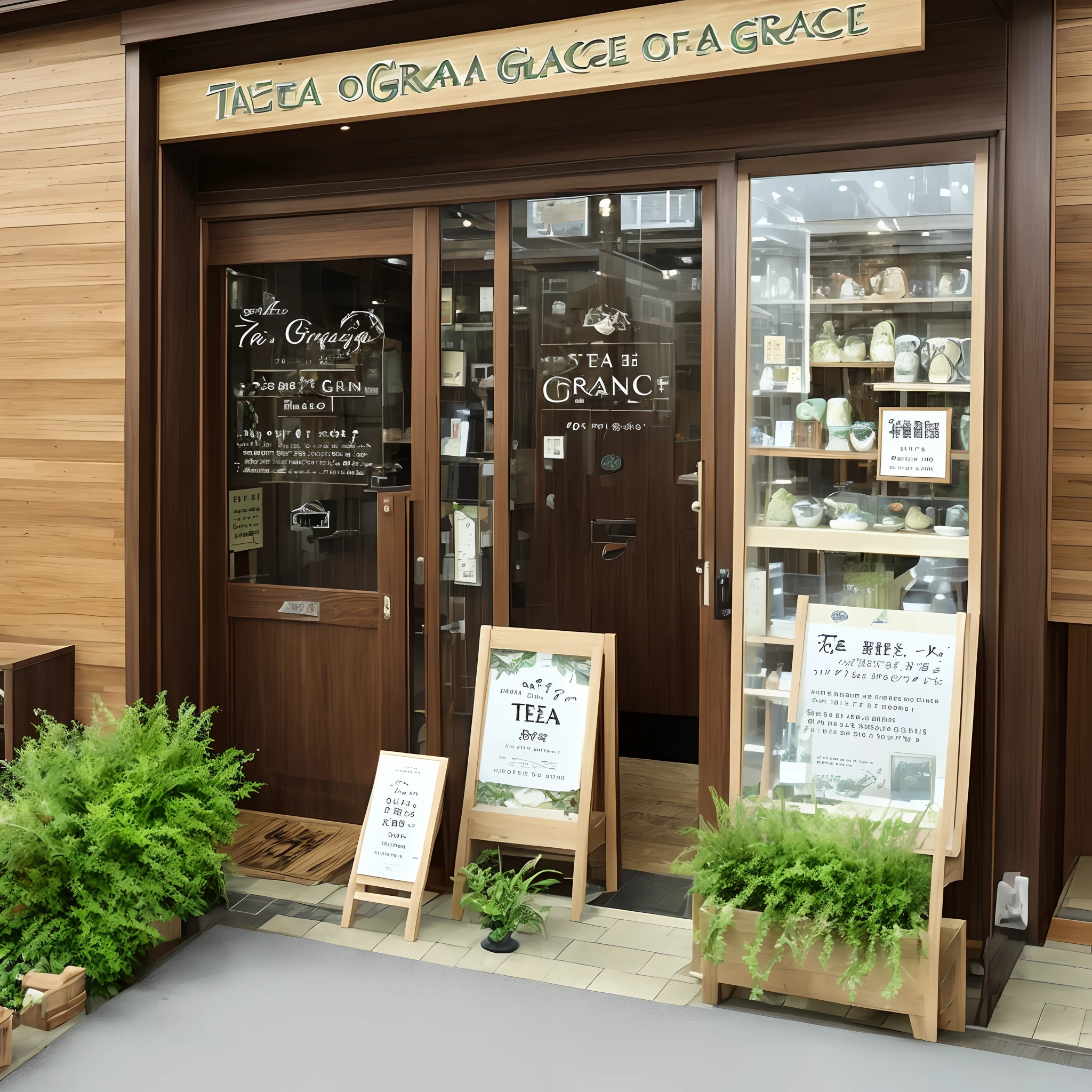 tea shop「Rain of Grace」The entrance of the