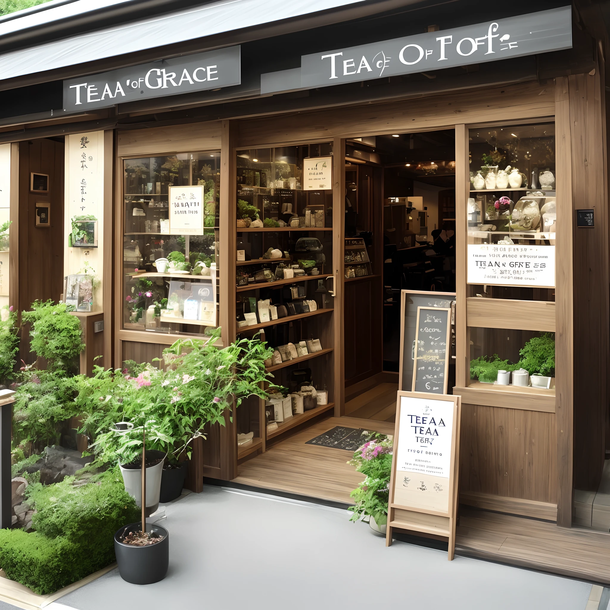 tea shop「Rain of Grace」The entrance of the