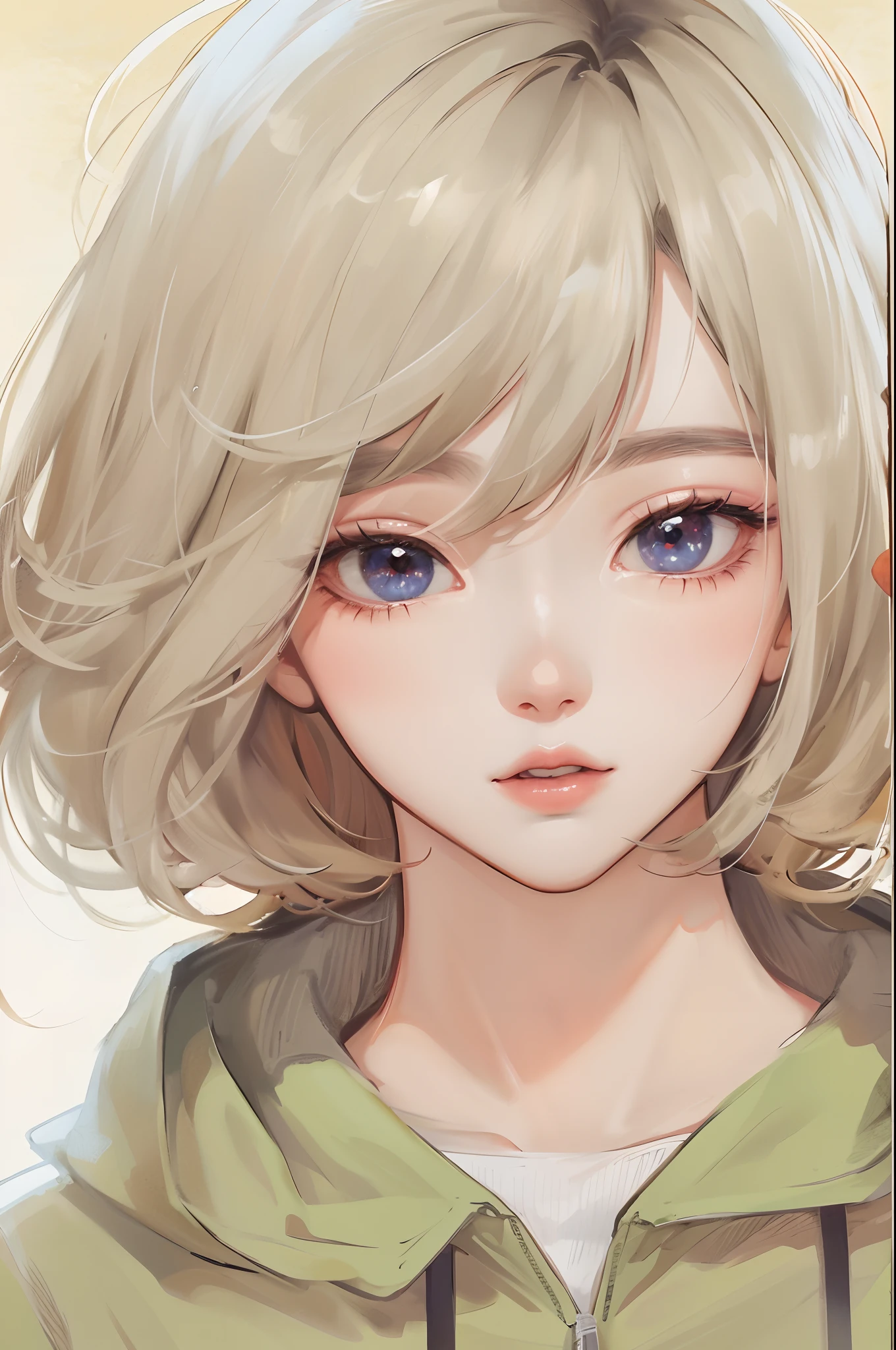 Absurdres, Masterpiece, Best quality, light colors, korean girl from webtoon with Beautiful face , beautiful short bob hair , a character from kdrama, anime eyes, semi casual clothes, masterpiece background, detailed background