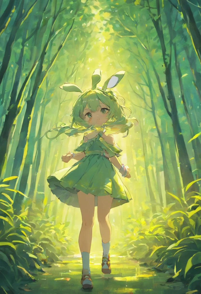 Flat wind,ln the forest,bunny,girl,party