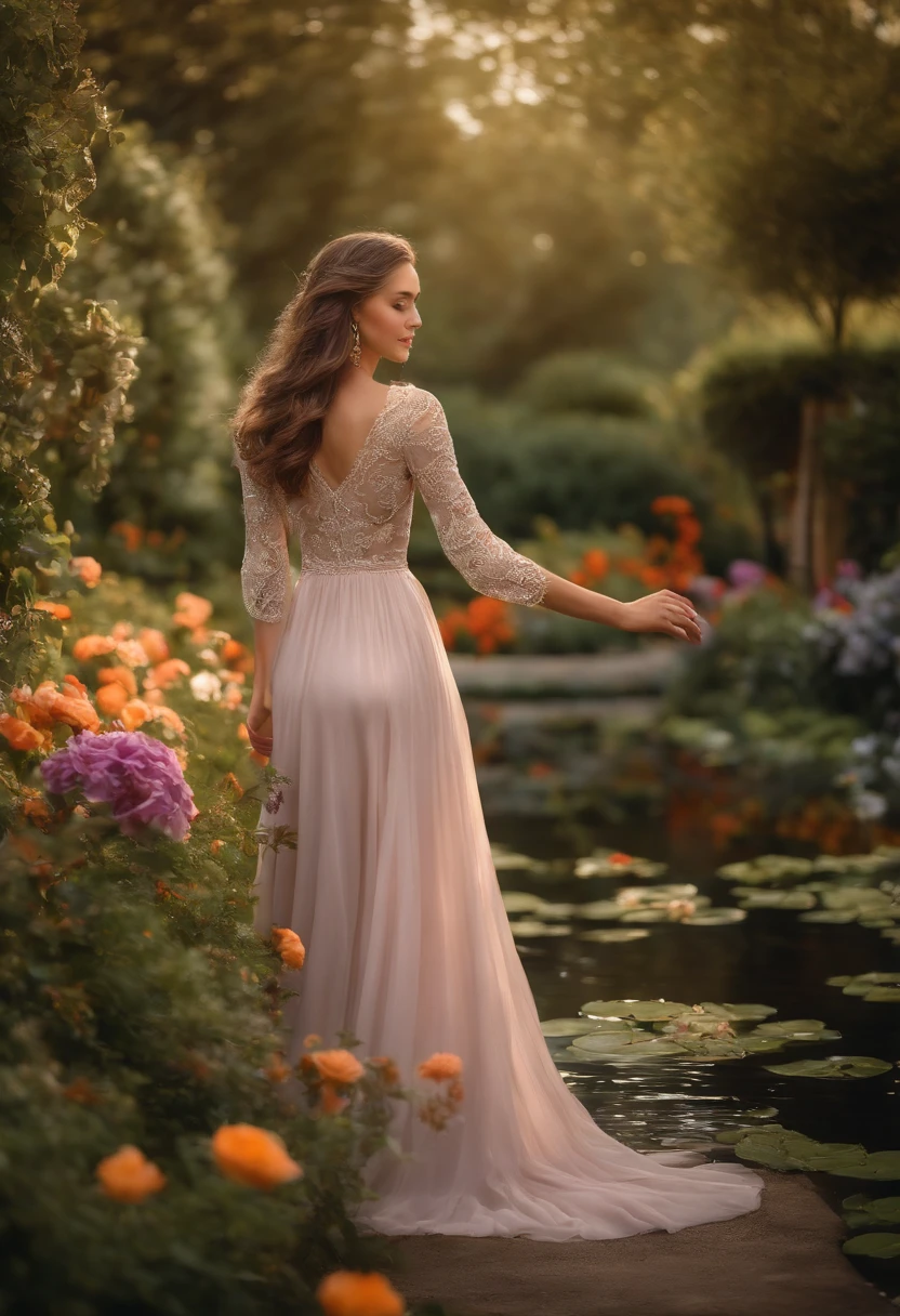 (best quality,highres,masterpiece:1.2),ultra-detailed,(realistic:1.37)
A girl in a garden,enjoying the beautiful scenery, with vibrant flowers blooming in every corner and a gentle breeze rustling through the leaves. Her eyes, filled with curiosity and wonder, shine brightly as she explores her surroundings. She has long flowing hair that dances gracefully in the wind, complementing her radiant smile. The garden is bathed in warm sunlight, illuminating her face with a soft, golden glow.
Surrounded by treacherous vines, she treads cautiously, aware of the lurking danger. The twisted tendrils threaten to ensnare her with every step she takes. She navigates through the garden's winding paths, jumping over hidden traps and avoiding the grasp of the deceptive vines.
The garden itself is a masterpiece, filled with a variety of vibrant colors and textures. The flowers boast an array of shades, from the vibrant red of roses to the delicate purple of lavender. The lush greenery provides a stunning backdrop, with tall trees and dense foliage creating a sense of depth and tranquility.
As she explores deeper into the garden, she stumbles upon a hidden pond, its crystal-clear water reflecting the surrounding beauty. Vibrant koi fish swim gracefully beneath the surface, adding a touch of liveliness to the peaceful scene.
Despite the lurking danger, she remains undeterred, her adventurous spirit shining through. With each step, she embraces the beauty of the garden and overcomes the challenges it presents.
In the style of realistic art, this masterpiece captures every intricate detail with precision. The artist's meticulous brushstrokes bring the girl, the garden, and the treacherous vines to life. The attention to detail is astounding, from the individual petals of each flower to the delicate curves of the vines. It is a true celebration of nature's beauty and the resilience of the human spirit.
The overall color palette is vibrant and vivid, with warm hues dominating the scene