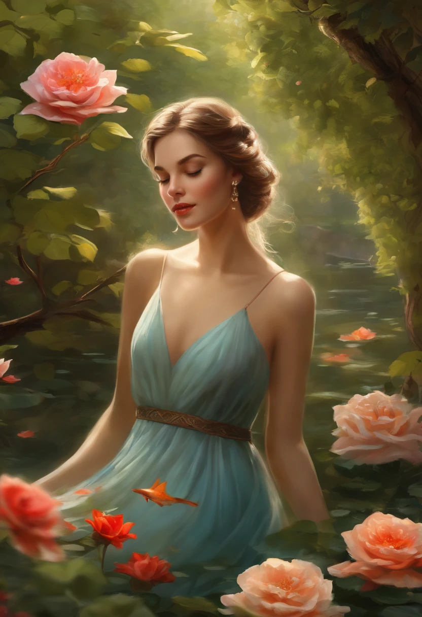 (best quality,highres,masterpiece:1.2),ultra-detailed,(realistic:1.37)
A girl in a garden,enjoying the beautiful scenery, with vibrant flowers blooming in every corner and a gentle breeze rustling through the leaves. Her eyes, filled with curiosity and wonder, shine brightly as she explores her surroundings. She has long flowing hair that dances gracefully in the wind, complementing her radiant smile. The garden is bathed in warm sunlight, illuminating her face with a soft, golden glow.
Surrounded by treacherous vines, she treads cautiously, aware of the lurking danger. The twisted tendrils threaten to ensnare her with every step she takes. She navigates through the garden's winding paths, jumping over hidden traps and avoiding the grasp of the deceptive vines.
The garden itself is a masterpiece, filled with a variety of vibrant colors and textures. The flowers boast an array of shades, from the vibrant red of roses to the delicate purple of lavender. The lush greenery provides a stunning backdrop, with tall trees and dense foliage creating a sense of depth and tranquility.
As she explores deeper into the garden, she stumbles upon a hidden pond, its crystal-clear water reflecting the surrounding beauty. Vibrant koi fish swim gracefully beneath the surface, adding a touch of liveliness to the peaceful scene.
Despite the lurking danger, she remains undeterred, her adventurous spirit shining through. With each step, she embraces the beauty of the garden and overcomes the challenges it presents.
In the style of realistic art, this masterpiece captures every intricate detail with precision. The artist's meticulous brushstrokes bring the girl, the garden, and the treacherous vines to life. The attention to detail is astounding, from the individual petals of each flower to the delicate curves of the vines. It is a true celebration of nature's beauty and the resilience of the human spirit.
The overall color palette is vibrant and vivid, with warm hues dominating the scene