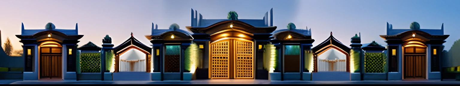 a classic gate, material: stone