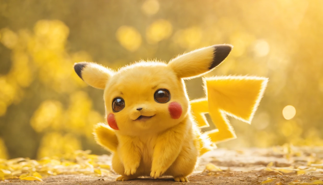 Pikachu yellow background mobile wallpapers are generated at will