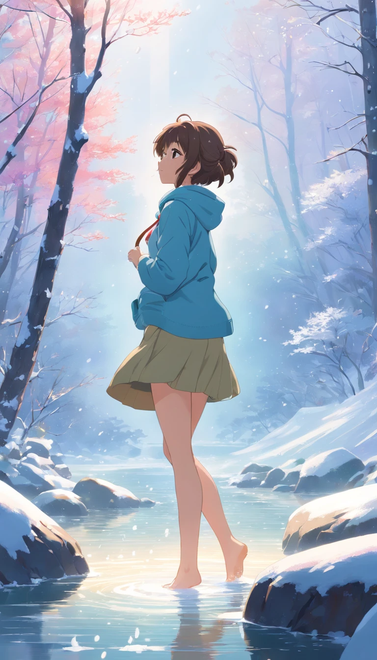 (best quality,highres:1.2),ultra-detailed,realistic,landscape,snowy scenery,winter wonderland,Japanese macaques:1.1,wet fur,playful monkey:1.1,hot spring bathing:1.3,natural beauty:1.1,serene atmosphere,peaceful moment,relaxing experience,snow-covered rocks:1.1,steaming water,vivid colors,soft sunlight,pristine surroundings,tranquil setting,harmony with nature,zen-like scene,meticulous facial features,splashing water,happiness and joy,graceful movements,frolicking in the snow,wildlife observation,perfect stillness,unique wildlife encounter,resilience in the cold,natural hot spring,aesthetic appeal,understated elegance,perfectly framed composition,snowflakes gently falling,sublime visual experience,dancing steam,subtle warmth,blissful experience
