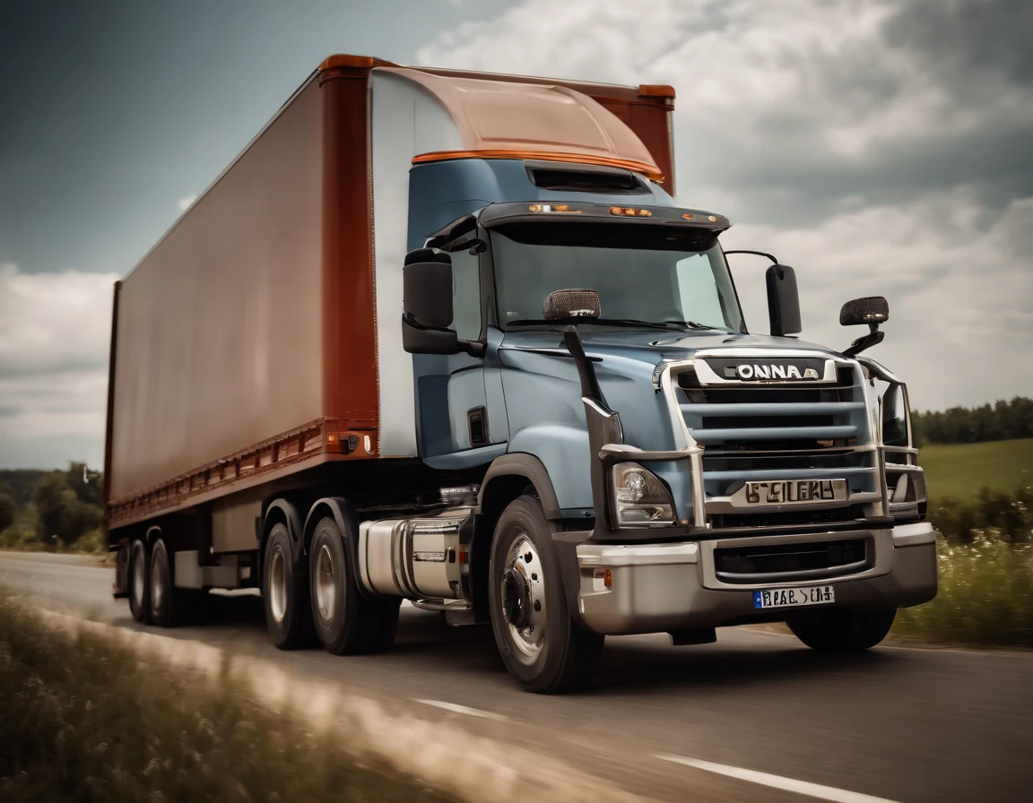 Cinematic portrait, ((Upper body)), woman as truck driving, driving truck, Facing the audience, (reality :1.3), most beautiful artwork photo in the world, A woman looks at the camera, Vintage denim outfits, a truck driver woman, Detailed beautiful face, action shot, (Intricate :1.4), sitting in a Scania truck, photograph realistic, In the daytime, CG, art stand