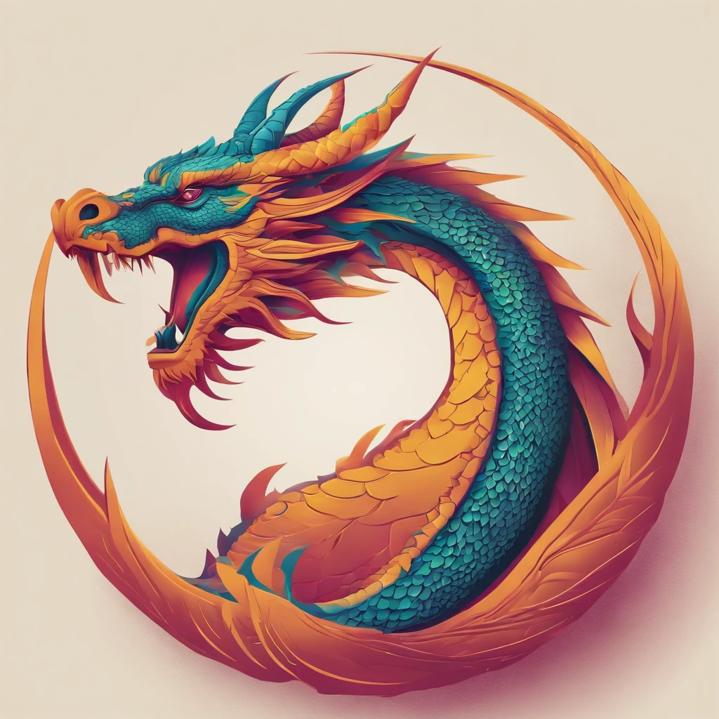 Minimalist dragon logo