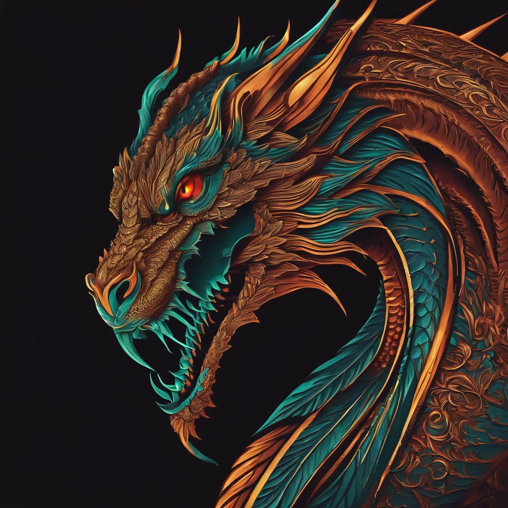 Minimalist dragon logo