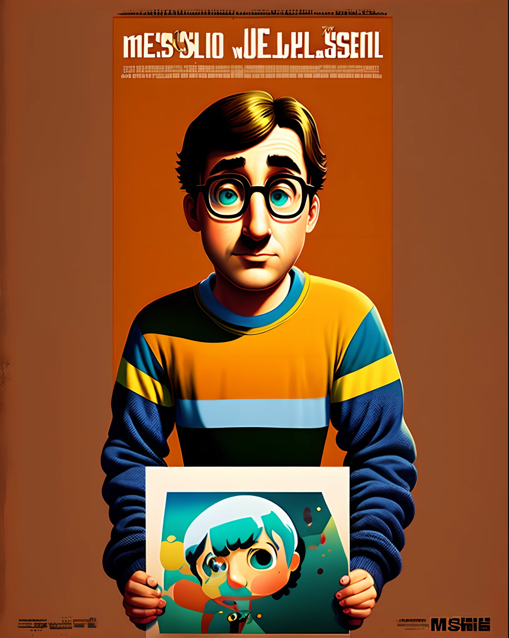 Pixar poster of famous italian pedophile massimo bossetti