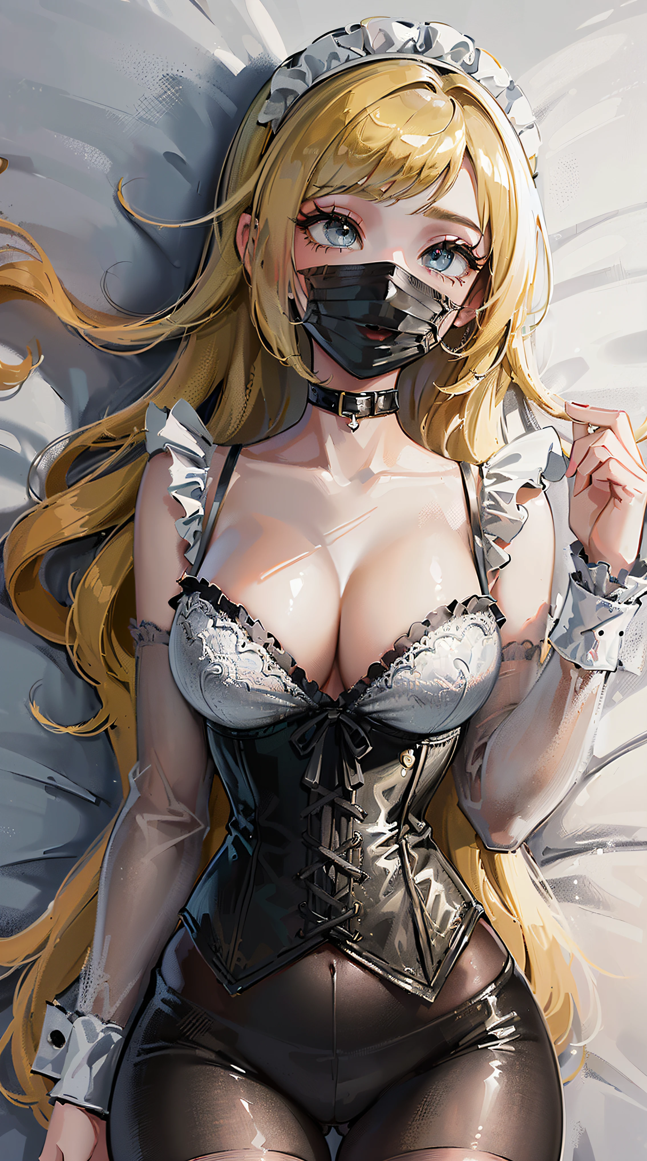 ((((((large breasts, fishnet stockings,Erotic lingerie, puffy long sleeves, corset, wrist cuffs, frills, bangs, maid,  on the bed))))))((((The whole body is covered with oil，Oily shiny，Oily，Oily and slippery,opened mouth,tongue from mouth,blush:1.2,baggy cuffs,))))(((((((low-contrast，low-saturation，world only shades of black, white, and gray,Dark Style, Grim,zentangle:1.2, geometric:1.2, )))))))，((1girl,under-aged,amazing,sharp focus,seductive lady，Solo，from above:1.3,pubic tattoo，Loose and light knitwear,leggings,))(Masterpiece,Best quality, offcial art, Beautiful and aesthetic:1.2),((UHD,HRS,Golden ratio,)) (16k),((cowboy shot,close of face:1.2,focus on face:1.2,vampire, (((slime-liked breasts))), (((sagging breasts))))),(Physically-based rendering),Sharp focus, (((highdetailskin,))),Intricately detailed clothing，Delicate pupils,heart pupils,danfeng eye,((((detailed hair|long hair|Long bold side bangs|hair cover eyes|natural curly|disheveled hair)))),Slender,(masterpiece sidelighting),(The sheen),(beautiful hair,beautiful eyes,）((unbelievable Ridiculous,)),((extremely_Detailed_Eyes_and_face)),AV actor,(Dynamic configuration: 1.2),Brilliant,Glossy, (Photorealistic), ((hairpin)), two-sided fabric,Ultra-precise depiction, Ultra-detailed depiction,