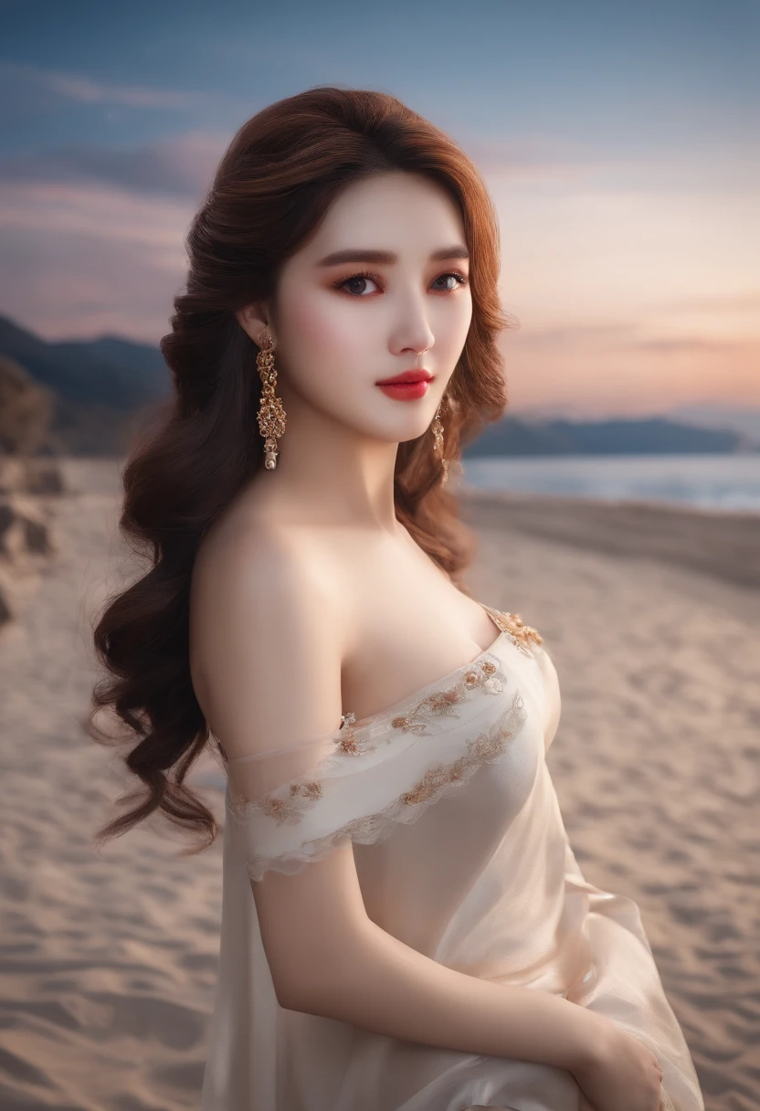 Real light, Best quality at best, 8k,Normal body shape,Super detailed face, Detailed eyes, 二重まぶた,Chinese beautiful woman,Loss of legs,Lost an arm