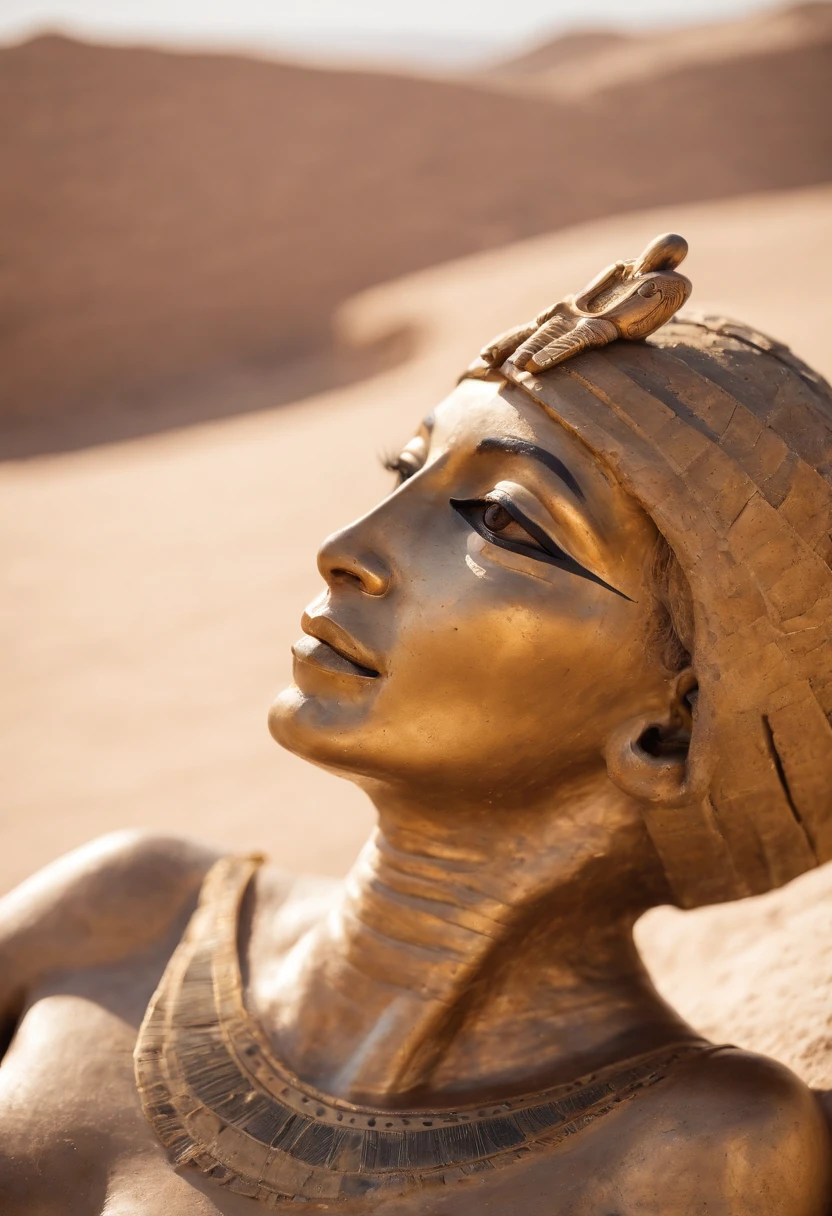 Egyptian mummy sunbathing on oraia