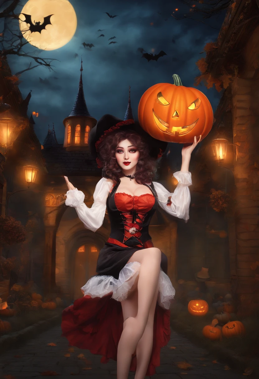 huge tit、Halloween、TOKYOcty、animesque、realisitic、woman、college aged、OL、Frolic on Halloween、pop