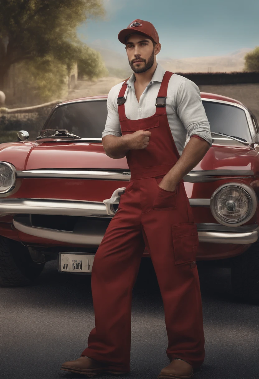 Personagem Disney Pixar, homem, sexo masculino, barba bem feita, bonnet, Mechanicalgirl, rosto arredondado, imagem 3x4, corpo atletico, sorrindo, cinematiclight, Oil change workshop background image Man in black shirt and black gloves standing in front of a car, Mechanicalgirl, old charismatic mechanic, trabalho profissional, Tiago Zapata, 1614572159, feito profissionalmente, roge antonio, retratos de carros, tiro profissional, Moralidade Yan, instagram post, Postagem no Reddit, Super Detalhe, andrea rocha, Alejandro