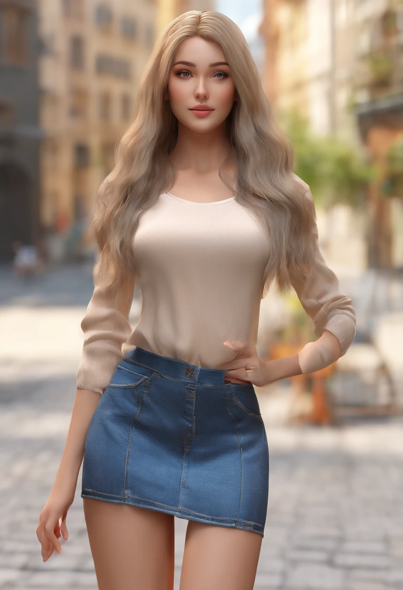 (best quality,highres,ultra-detailed,realistic:1.2),beautiful girl with long black hair and gentle face,blonde girl with long hair,black lace blouse,denim mini skirt,open legs,wearing an open leg pad in her underwear