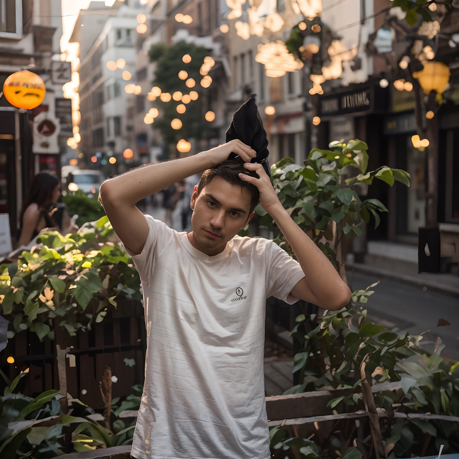 imagine prompt: A 20 year old man with a goatee and a black shirt, a character portrait by Tibor Czorba, behance contest winner, les nabis, behance hd, studio photography, 16k, closeup, extraterrestrial, futurism, urbancore, 3d, cinematic, documentary photography, octane render, photorealistism, street photography, sunlit, soft lighting, radioluminescence, 🌞, 🍅, tomboy