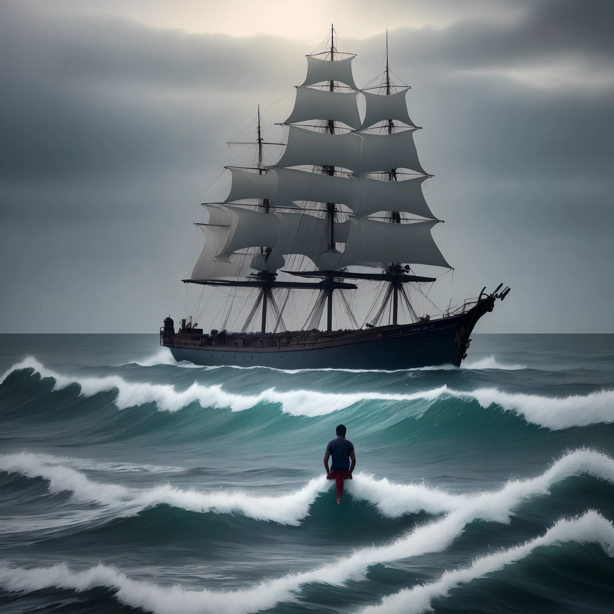 No oceano da vida
No oceano da vida, as correntes me arrastaram por mares distantes.
Longe da Costa, perdido em alto mar.
Sea demons stalk me in the night storm.
Hard anguish grows and the structure of the poor little boat of my being cracks.
A cada onda vencida, uma maior se levanta.
"Good God, my, I gave myself a clear and peaceful morning"
I'm always wishing.
Mas sei que nesse oceano nunca acharemos terra firme, And our grave will be in the tranquility of the dark background.