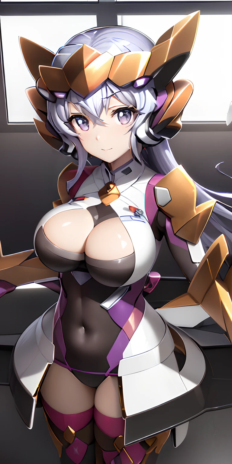 (Overhead view),dynamic angle,ultra-detailed, illustration, close-up, straight on, 1girl, 
 ((yukine chris, interface headset, symphogear bodysuit:1.4, white hair, purple eyes)),Her eyes shone like dreamy stars,(glowing eyes:1.233),(beautiful and detailed eyes:1.1),(expressionless,closed mouth),(standing), 
(mechanic room with toolsand spaceship windowin a white SPACESHIP),
(night:1.2),dreamy, [[delicate fingers and hands:0.55]::0.85],(detail fingers),