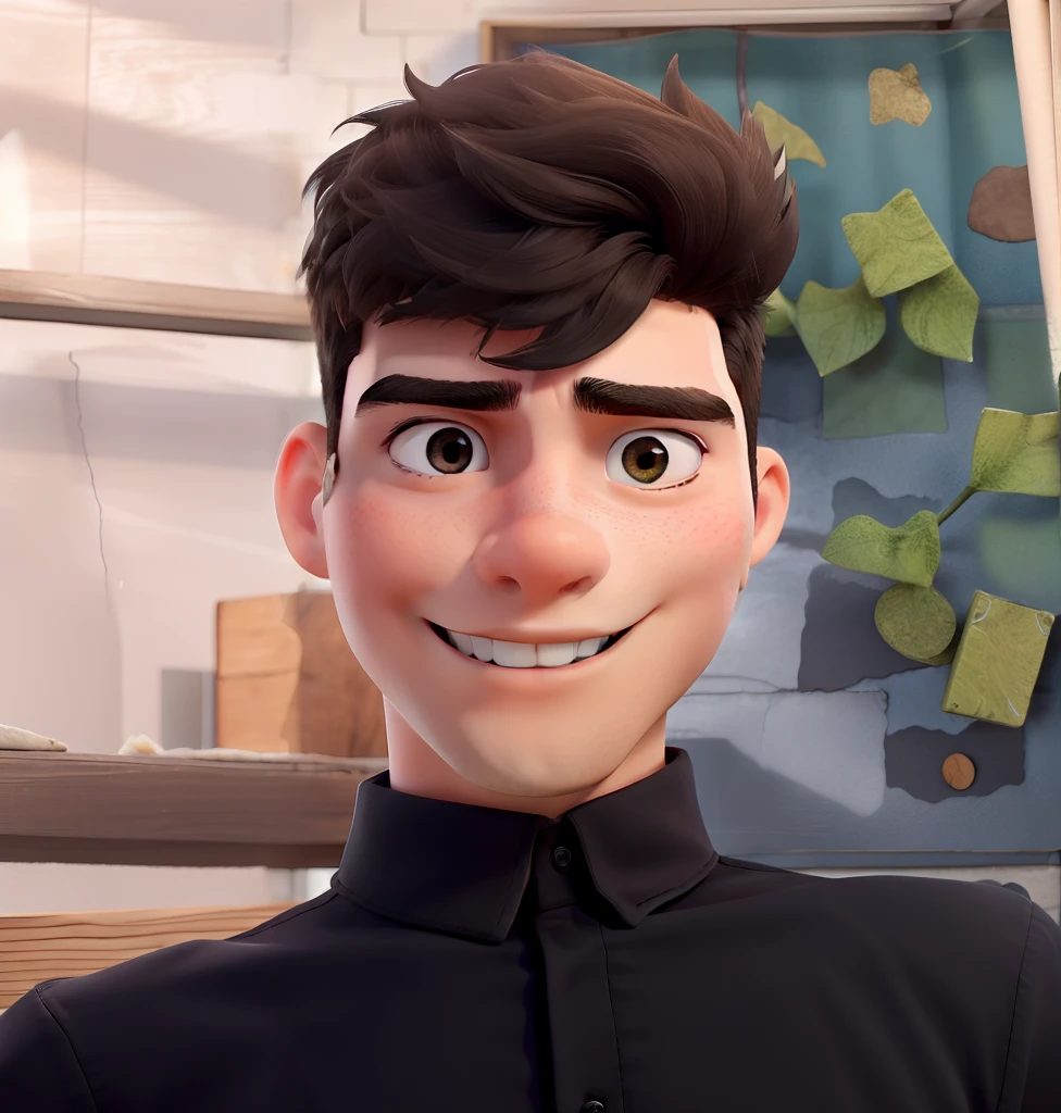 young, boy, black shirt
