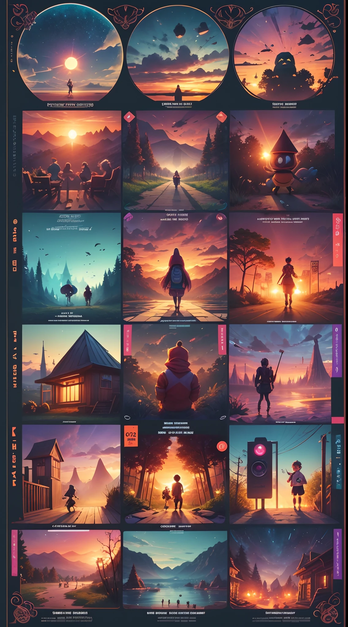 A Disney Pixar-inspired film poster with the title Summer Camp distinctive digital art style, focusing on the characters' expressions, vibrant colors and detailed textures characteristic of their animations, with the title --auto --s2