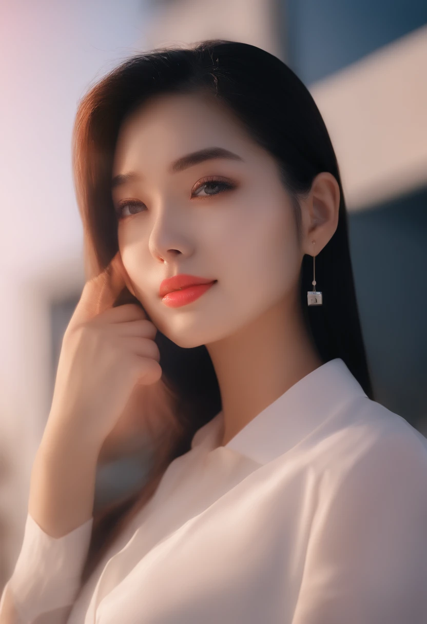 (8k, best quality, masterpiece:1.2), (realistic, photo-realistic:1.37), ultra-detailed,((( 1 girl))),solo,beautiful detailed sky,detailed cafe,night,sitting,dating,(nose blush),(smile:1.15),(closed mouth) small breasts,beautiful detailed eyes,(shirt:1.1), night, wet, rain,white lace, (short hair:1.2),floating hair NovaFrogStyle, ((full body)),stand, sexy, cute