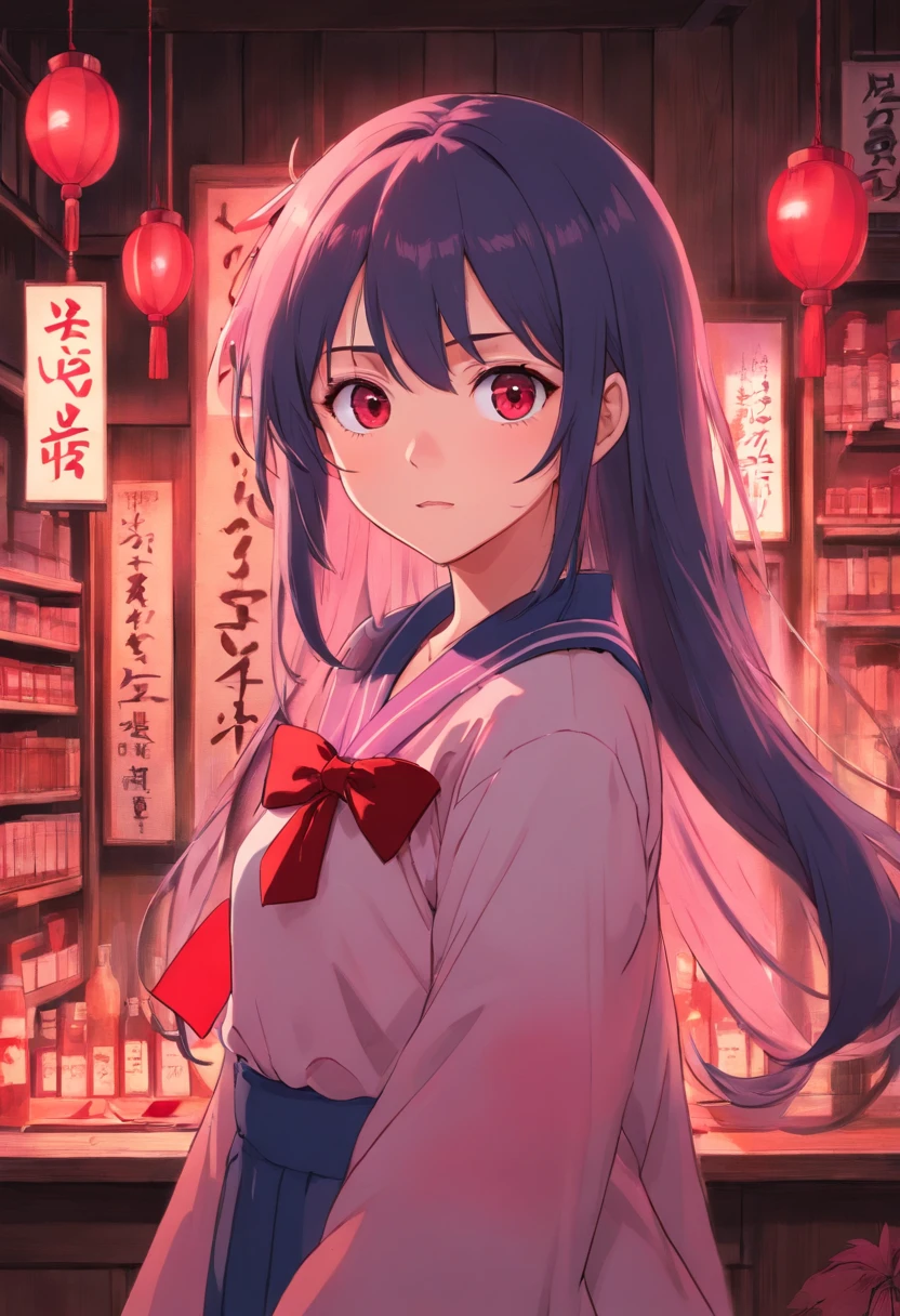 Garota anime com uma faca na boca e um batom rosa, Gapmoe Yander, Yandere, Yandere intrincado, 4 k manga wallpaper, Gapmoe Yandere Grimdark, horror manga, O olhar penetrante de Yuki Onna, visual anime de uma menina bonito, Akane Owari Danganronpa, menina anime sedutora, Yandere. alto, caneta manga