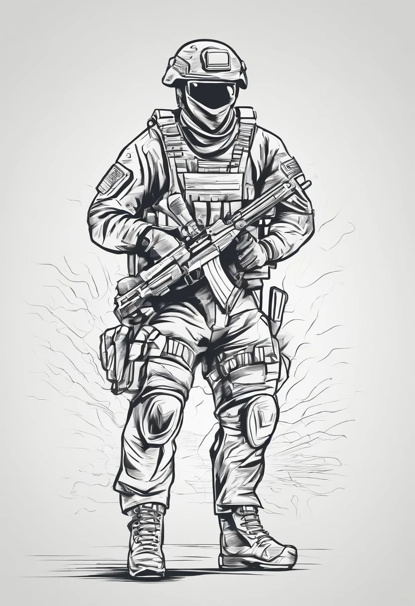 Soldier firing light