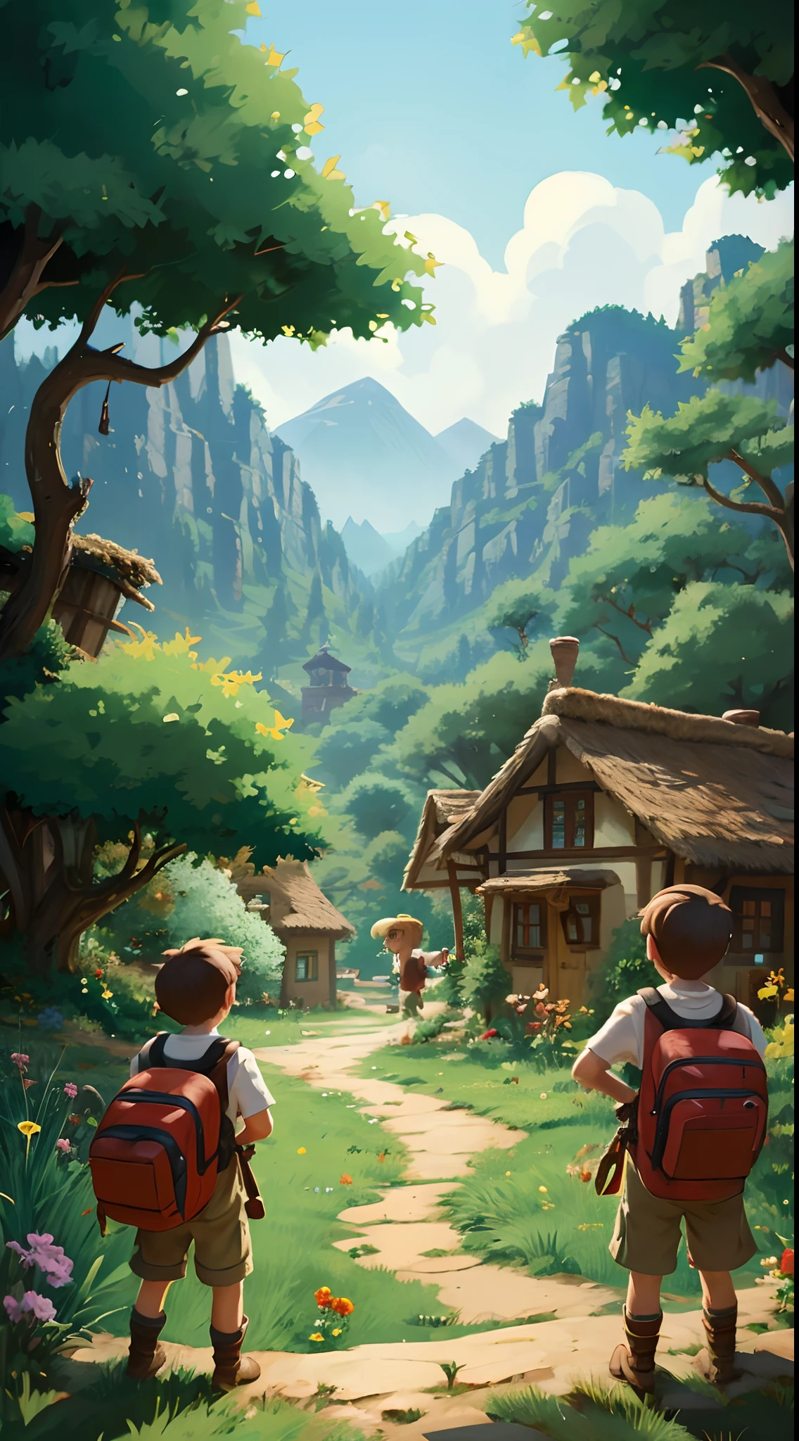 Once upon a time in a small village, there were three adventurous boys named Jack, Tom, and Mike. They had heard of a mysterious forest on the outskirts of their village, and they decided to explore it.