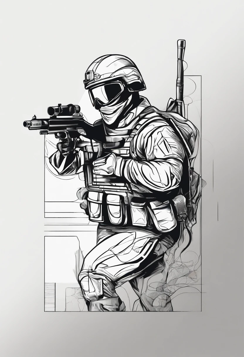 Soldier laser engraving a coffee mug