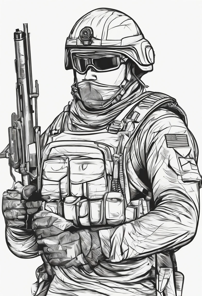 Soldier laser engraving a coffee mug