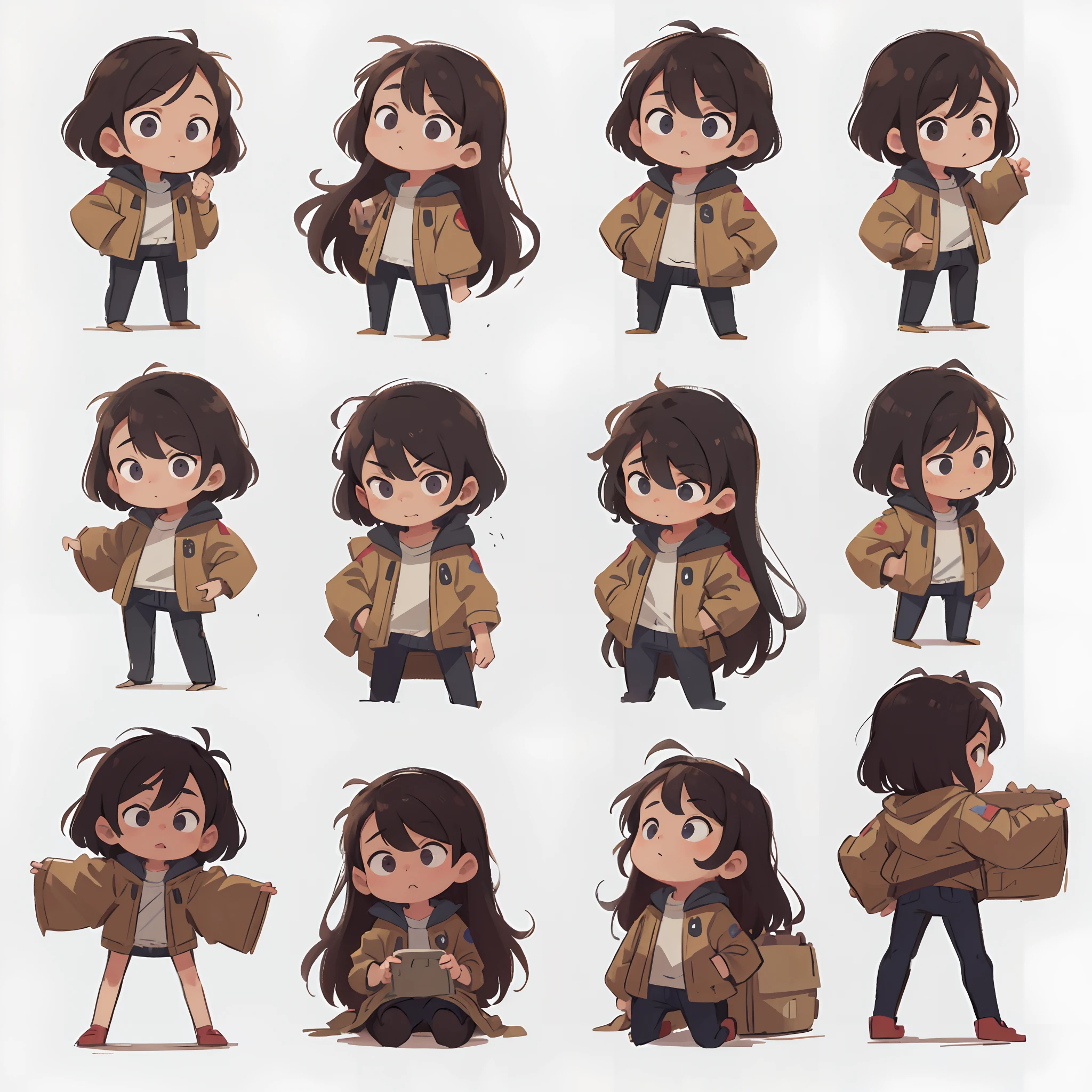delicated face，Good looking eyes，Multi-expression，Various expressions