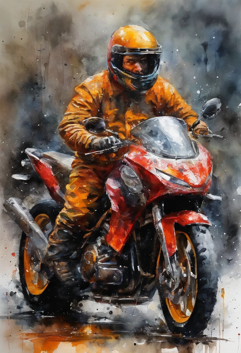 durante una tormenta futurista, colores intensos」。 El mensaje de salida es： "(La mejor calidad,Altas Resoluciones,..3D), (Venta al por menor:1.2), (Ultra detallado:1.3), cyberpunked, hombre maduro atractivo, hacker, Male Spy, Conducir una motocicleta, Tormenta futurista, colores intensos"