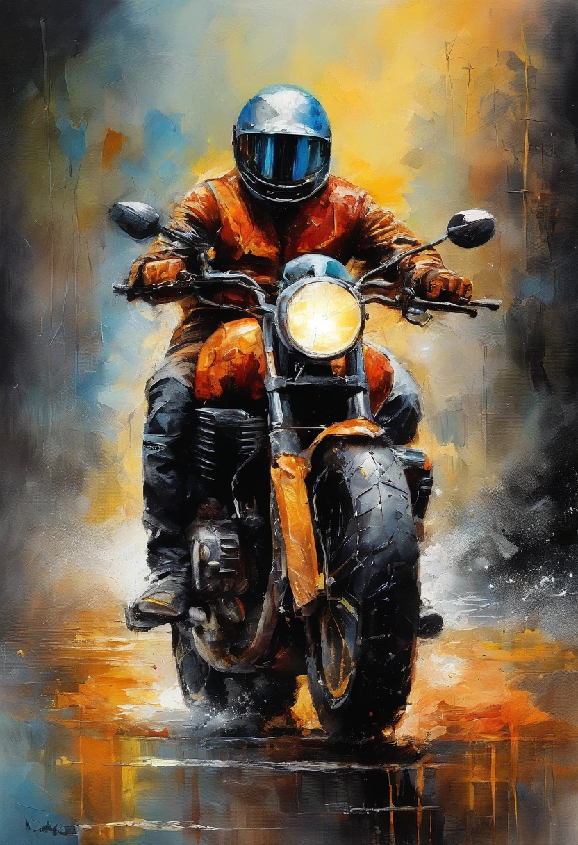 durante una tormenta futurista, colores intensos」。 El mensaje de salida es： "(La mejor calidad,Altas Resoluciones,..3D), (Venta al por menor:1.2), (Ultra detallado:1.3), cyberpunked, hombre maduro atractivo, hacker, Male Spy, Conducir una motocicleta, Tormenta futurista, colores intensos"